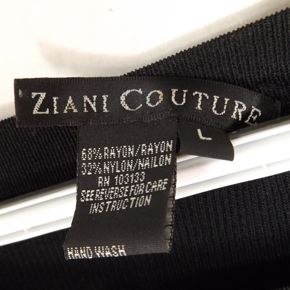 Ziani Couture Rayon/Nylon Top W Flora Embroidery L - Picture 7 of 7